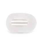 TELETIES - COCONUT WHITE MEDIUM FLAT ROUND CLIP-TELETIES