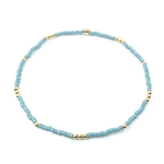 2MM NEWPORT PALE TURQUOISE BLUE + GOLD FILLED WATERPROOF BRACELET-erin gray