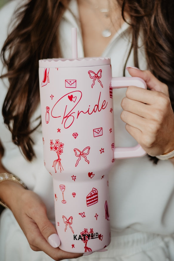 Bride Red Drawings Drink 38 oz. Tumbler-Katydid-Sissy Boutique