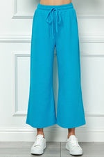 Aqua Textured Pants Set-Sissy Boutique