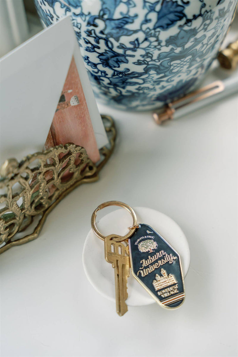 Auburn University Enamel Keychain, Collegiate-Gracefully Made Art-Sissy Boutique