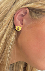 CLASSIC AUBURN GOLD STUD EARRINGS- PERFECT AUBURN GIFT-Steele Sloan Designs