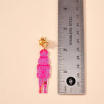 CHRISTMAS NUTCRACKER DANGLING EARRINGS: PINK / ONE / 4SE31117-Lilla Haven