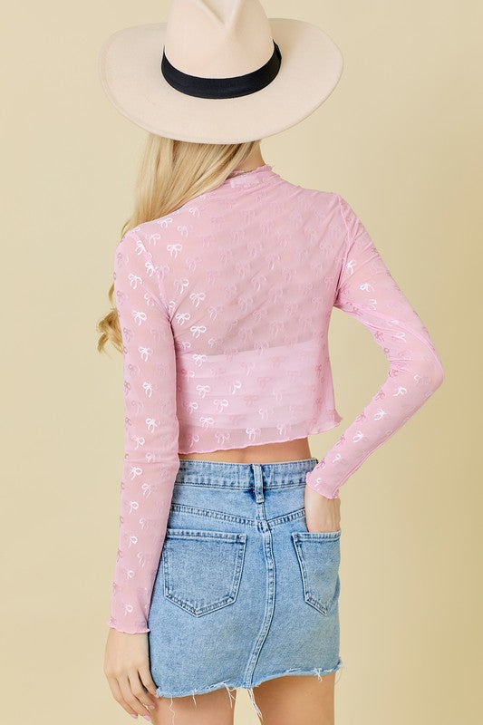 RIBBON BOW MESH TOP-Main Strip