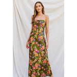 GARDEN PARTY STRAPLESS BIAS CUT MAXI DRESS-Dress Forum