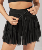 POPFLEX BLACK PIROUETTE SKORT-Popflex