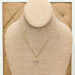 GOLD DIAMOND CROSS NECKLACE-Sissy Boutique