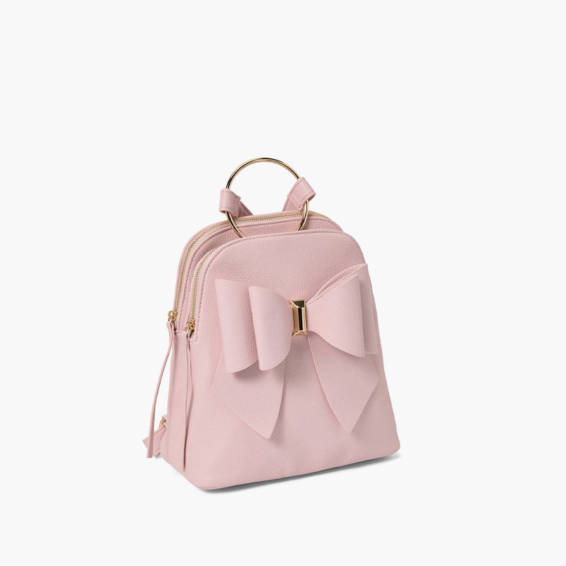 BLUSH JASMINE BOW BACKPACK HANDBAG-Like Dreams