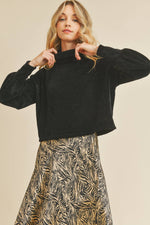 Black Be Gentle Chenille Sweater-If She Loves-Sissy Boutique