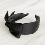 Tied Satin Side Bow Headband-Ellison+Young-Sissy Boutique