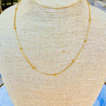 14K GOLD 16” PLATED BALL CHAIN WITH LOBSTER CLASP-Sissy Boutique