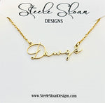 DAWGS NAME NECKLACE - DAWGS FANS -BULLDOG GIFT-Steele Sloan Designs