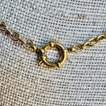 14K GOLD 16.5” PLATED CABLE LINK CHAIN WITH GOLD CHARM CLASP-Sissy Boutique