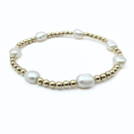 BAROQUE PATTERNED PEARL BRACELET IN 14K GOLD-FILLED-erin gray