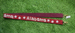 CRIMSON WHITE & STARS ALABAMA BEADED PURSE STRAP-Sissy Boutique