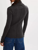 Black Long Sleeve Turtleneck Top-Sweetkama 