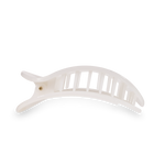 TELETIES - COCONUT WHITE LARGE FLAT ROUND CLIP-TELETIES