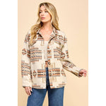 Aztec Print Shacket-Veveret-Sissy Boutique