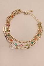 PEARL HEART MULTI STONE MULTI LAYER BRACELET | 80B234-JOSSLYN by wall to wall-Sissy Boutique