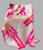 Hot Pink Cloud  Nutcracker Reversible Throw Blanket-Sissy Boutique