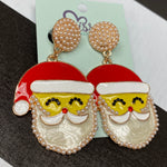 SANTA CLAUS MARBLE EARRINGS-Sissy Boutique