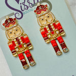 RED NUTCRACKER EARRINGS-Sissy Boutique