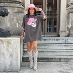 COWGIRL SKULL | PEPPER | SHORT SLEEVE TEE-Small Town Society Apparel Co.