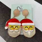 SANTA CLAUS MARBLE EARRINGS-Sissy Boutique