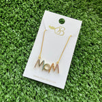 GOLD MOM MULTI COLORED DIAMOND NECKLACE-Sissy Boutique