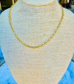 14K GOLD 18” PLATED TEXTURED CABLE LINK CHAIN WITH LOBSTER CLASP-Sissy Boutique