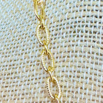 14K GOLD 18” PLATED TEXTURED CABLE LINK CHAIN WITH LOBSTER CLASP-Sissy Boutique