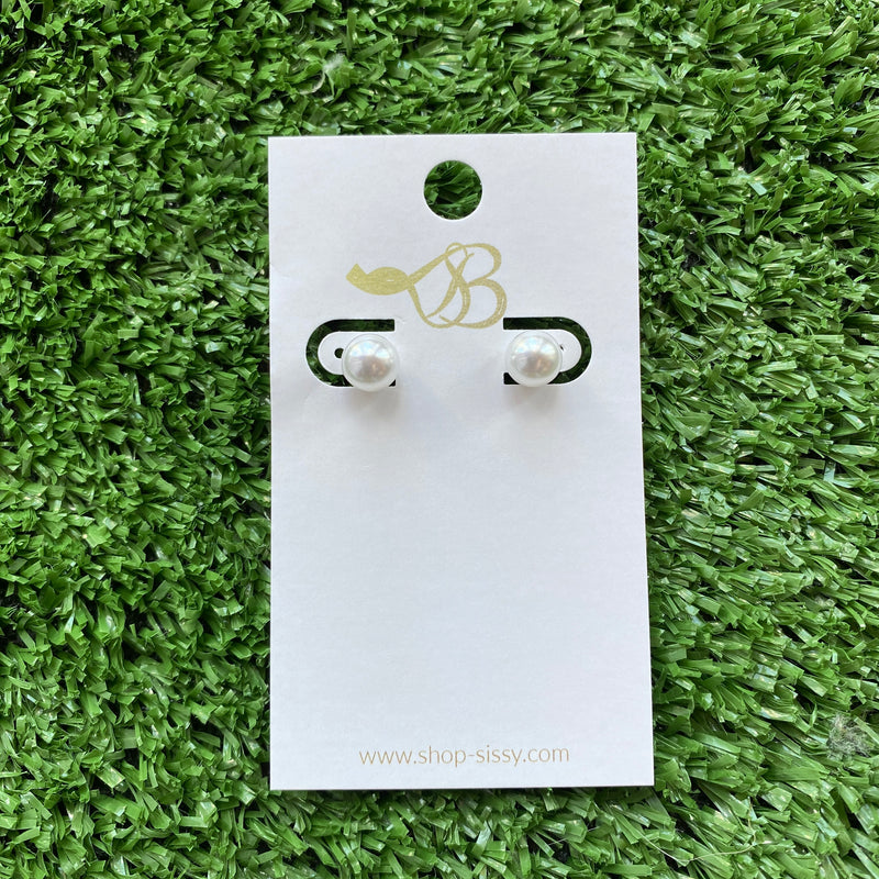 SMALL PEARL STUDS-Sissy Boutique