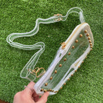 CLEAR GOLD STADIUM SLING BAG-Sissy Boutique