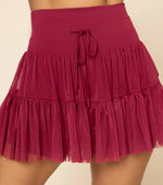 POPFLEX MAROON PIROUETTE SKORT-Popflex