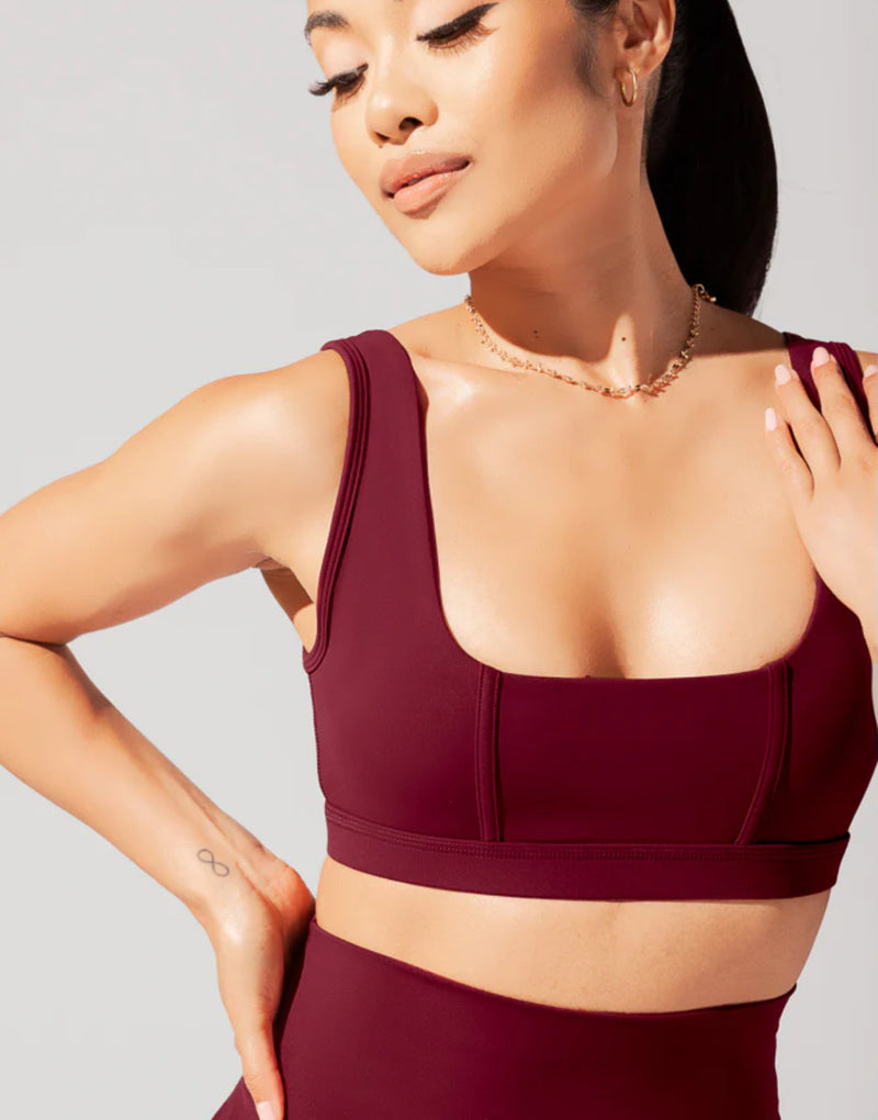 POPFLEX BURGUNDY CORSET BRA-Popflex