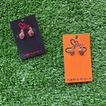 ORANGE AND NAVY FOAM FINGER METAL STUDDS-Sissy Boutique