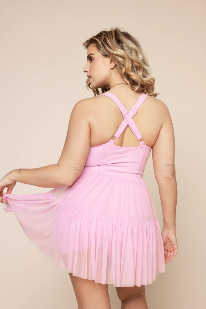 POPFLEX PINK CORSET PIROUETTE DRESS-Popflex