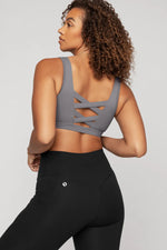 POPFLEX SLATE GREY CORSET BRA-Popflex