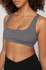 POPFLEX SLATE GREY CORSET BRA-Popflex