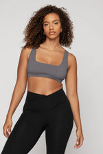 POPFLEX SLATE GREY CORSET BRA-Popflex