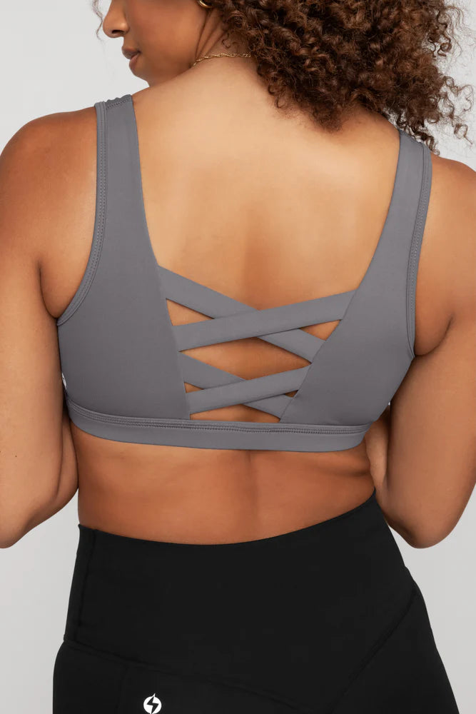 POPFLEX SLATE GREY CORSET BRA-Popflex