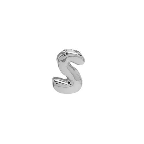 Silver (18K Gold Plated) Bubble (Balloon) Initial Pendant-Sissy Boutique