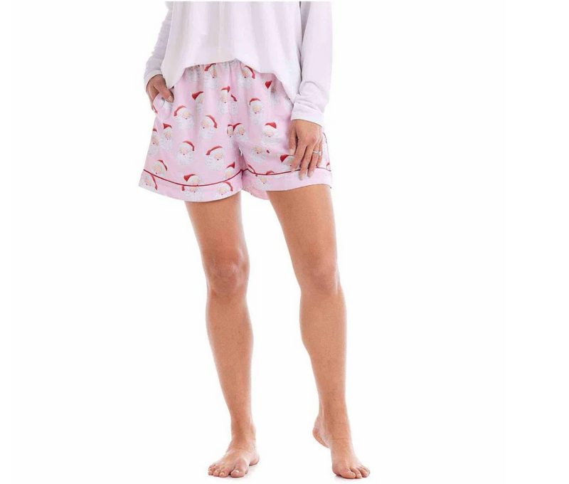 MUD PIE SANTA PAJAMA SHORTS-Mud Pie