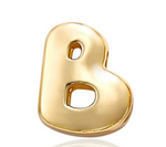 Gold (18K Gold Plated) Bubble (Balloon) Initial Pendant-Sissy Boutique