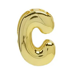 Gold (18K Gold Plated) Bubble (Balloon) Initial Pendant-Sissy Boutique