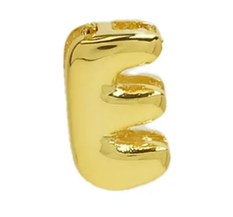 Gold (18K Gold Plated) Bubble (Balloon) Initial Pendant-Sissy Boutique