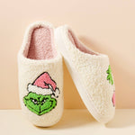 CHRISTMAS MONSTER HOME SLIPPERS: PINK / SMALL / 4DL98004-Lilla Haven