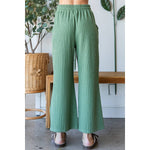 Waffle Textured Knit Pants-Veveret