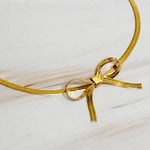 Herringbone Chain Bow Anklet-Ellison+Young-Sissy Boutique