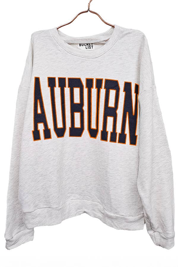 T1770-1CC  'AUBURN, KENTUCKY, WAR DAMN' GRAPHIC SWEATSHIRT: AUBURN / S-M-L (2-2-2)-BUCKETLIST